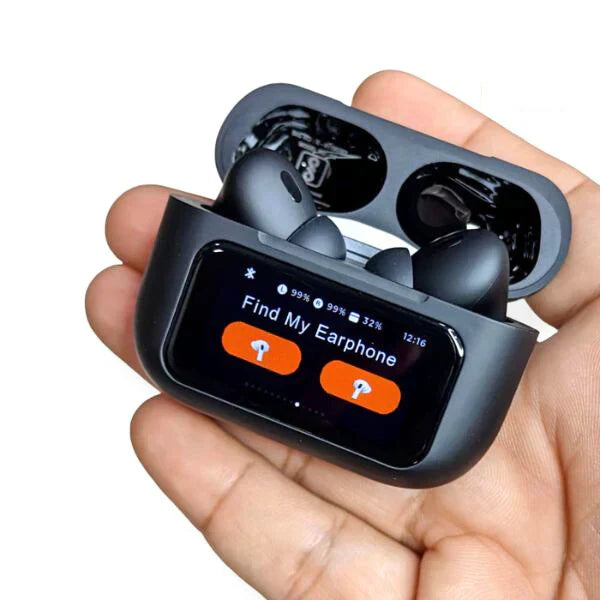 A9 Pro Earbuds Anc/enc Dauble Dark Tuch Screen Display Noise Reduction Wireless Earbuds - Favelane