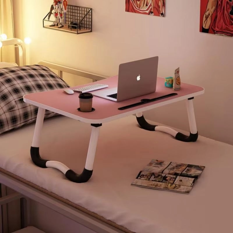 Wooden Laptop Table – Laptop Stand  – Laptop Table  – Bed Tray Table Fold-able – Study Table – Portable Desk – Random Color