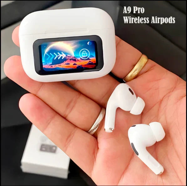A9 Pro Earbuds Anc/enc Dauble Dark Tuch Screen Display Noise Reduction Wireless Earbuds - Favelane