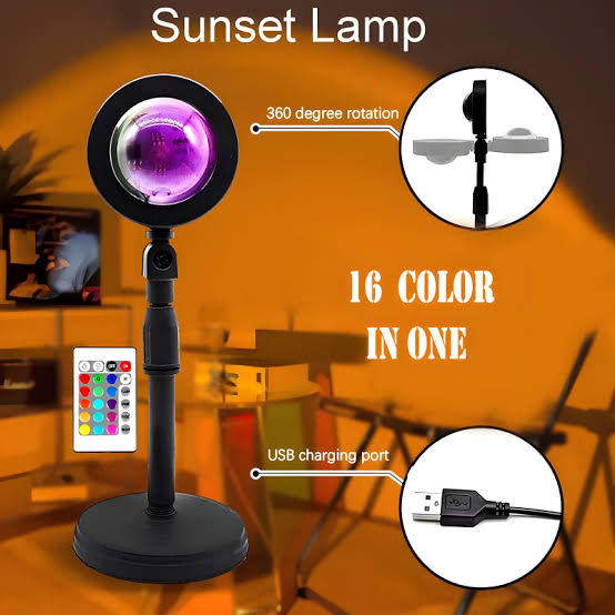 Sunset Lamp Multi Color With Remote - Favelane