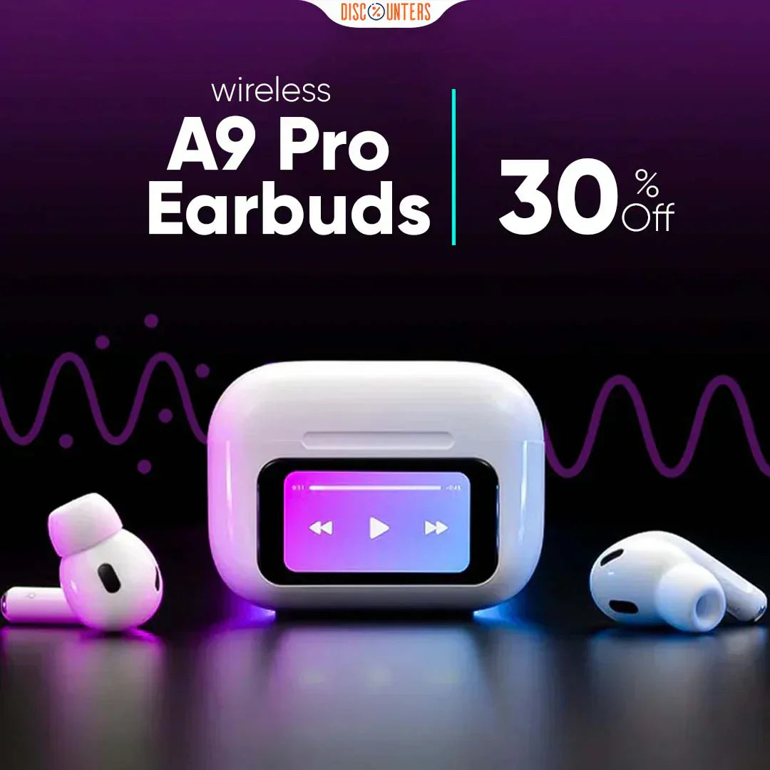 A9 Pro Earbuds Anc/enc Dauble Dark Tuch Screen Display Noise Reduction Wireless Earbuds - Favelane