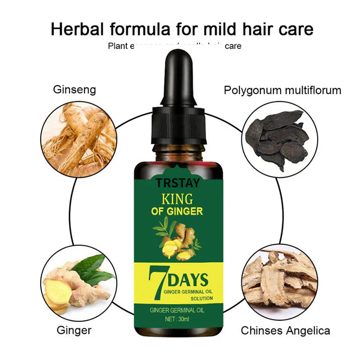 7 Day Ginger Germinal Oil Hair Nutrient Solution - Favelane
