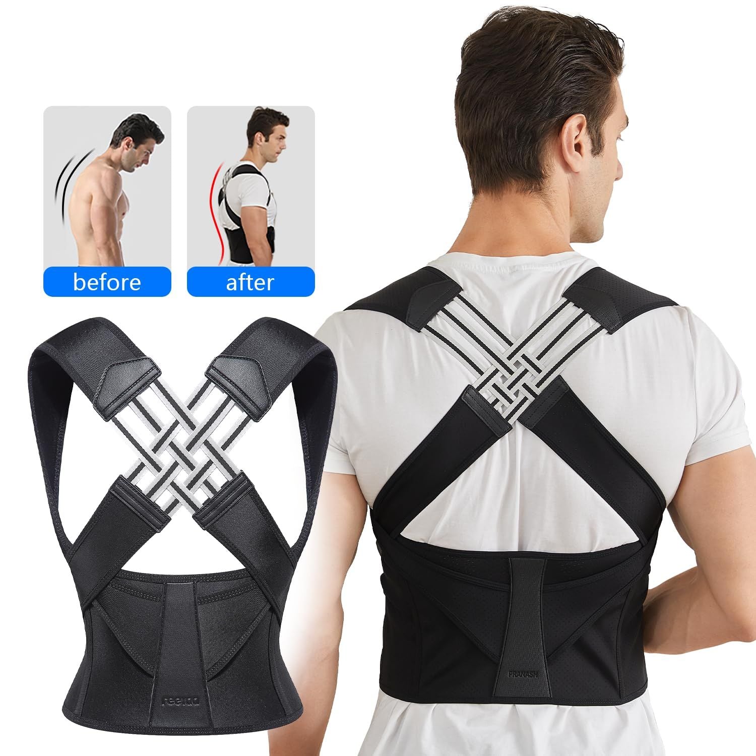 Adjustable Spine Back Support Posture Sensor - Favelane